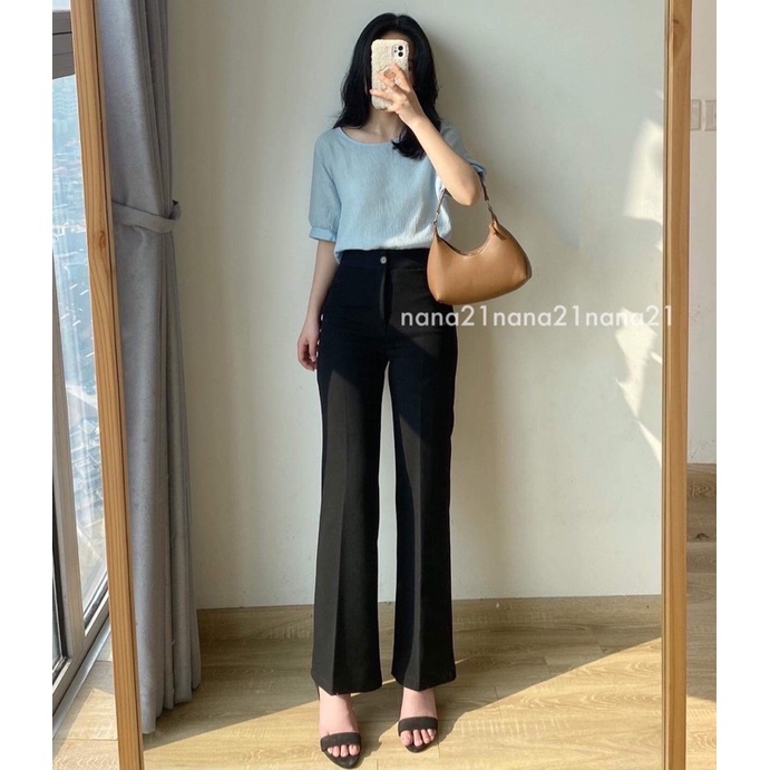 Quần tây dáng suông loe nhẹ
