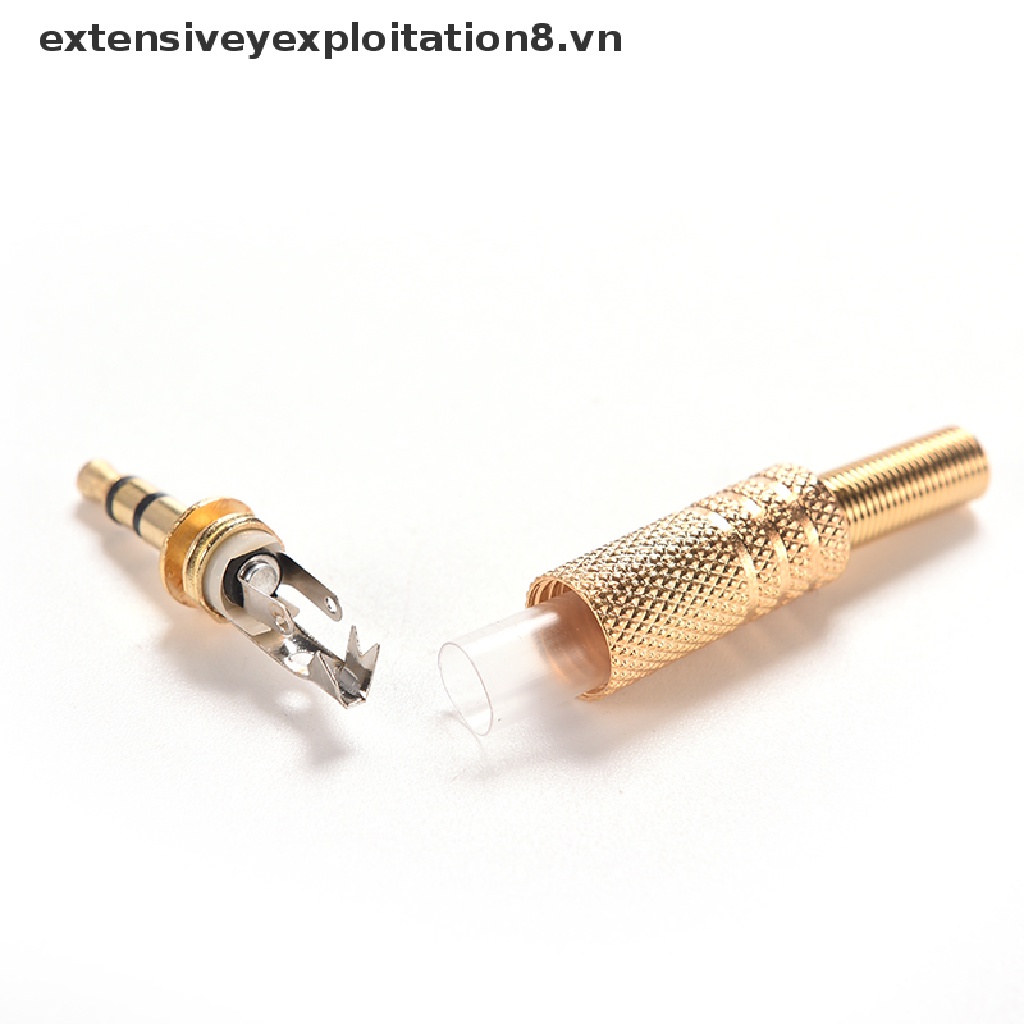 1 Jack Cắm Âm Thanh TRS Mạ Vàng 3.5mm 1 / 8 &quot;  [vn]