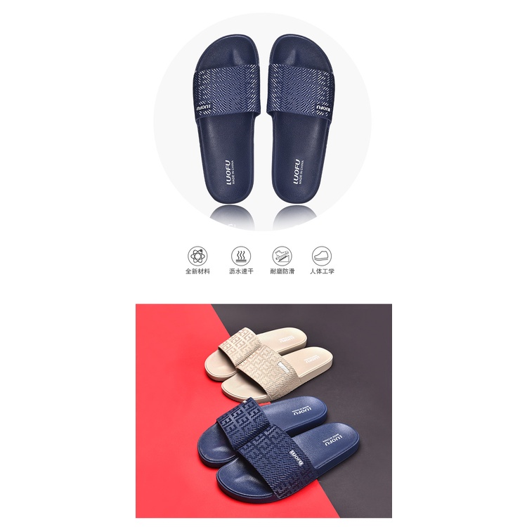 Dép lê Nam Loufu đúc nguyên khối siêu êm, mềm dẻo và rất bền không trơn