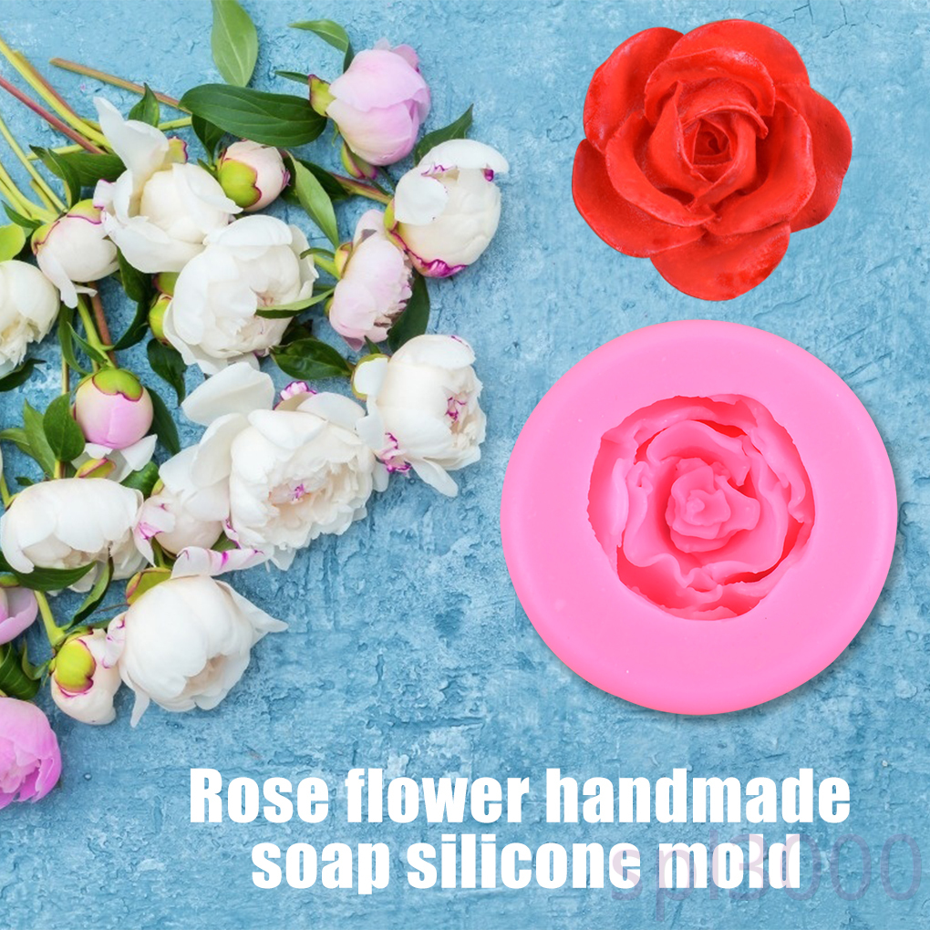 Khuôn Silicone Tạo Hình Hoa Hồng Trang Trí Bánh