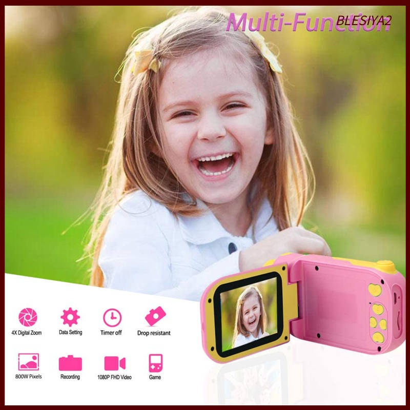 Màn Hình 2.0 Inch IPS 1080P Trẻ Em Video Đồ Chơi Giáo Dục DV Camera Quà Tặng Sinh Nhật DV Video Camera Sạc USB Với Đầu Đọc Thẻ