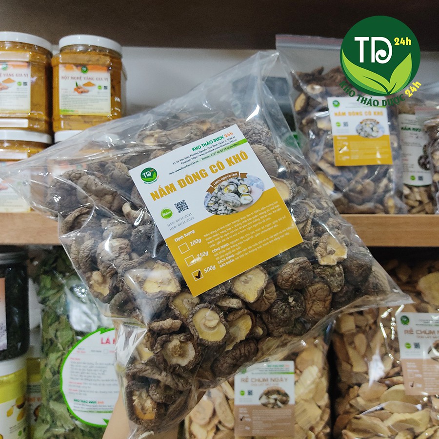 Nấm đông cô khô, thơm ngon, giàu dinh dưỡng, thực phẩm cho nhiều món ăn ngon, loại 1 [100gr - 500gr] I Kho Thảo Dược 24h