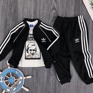 [ẢNH THẬT] SET BỘ NỈ 3 CHI TIẾT CHO BÉ