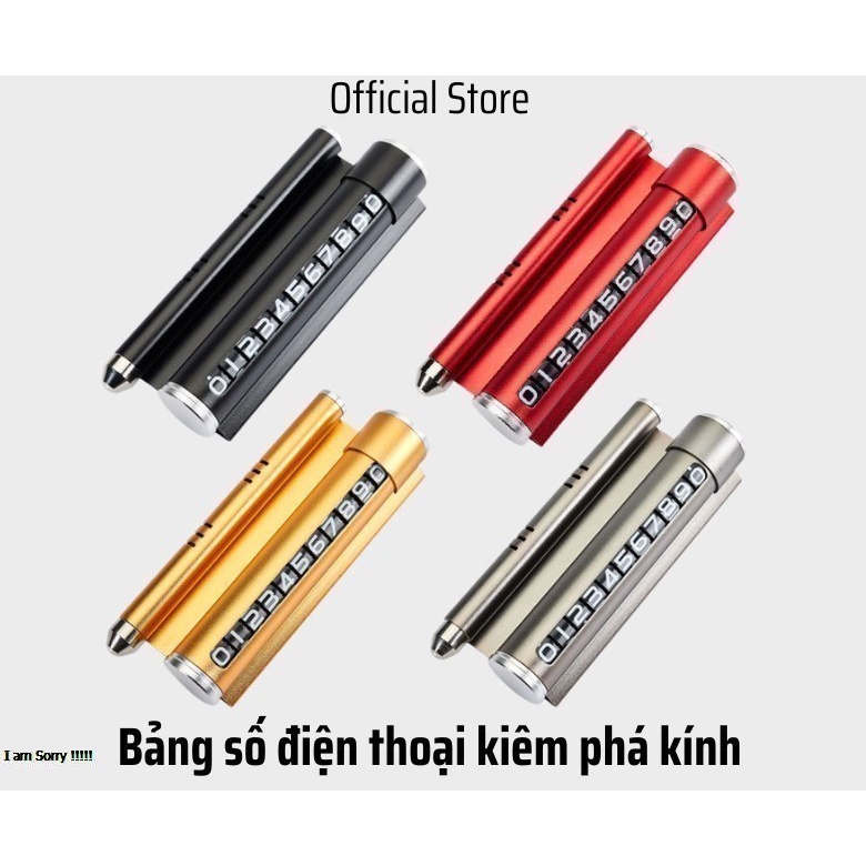 Biển Số Điện Thoại Ô Tô, Bảng Ghi Số Điện Thoại Để Taplo Xe Hơi, Có Thế Phá Kính - Hàng cao cấp