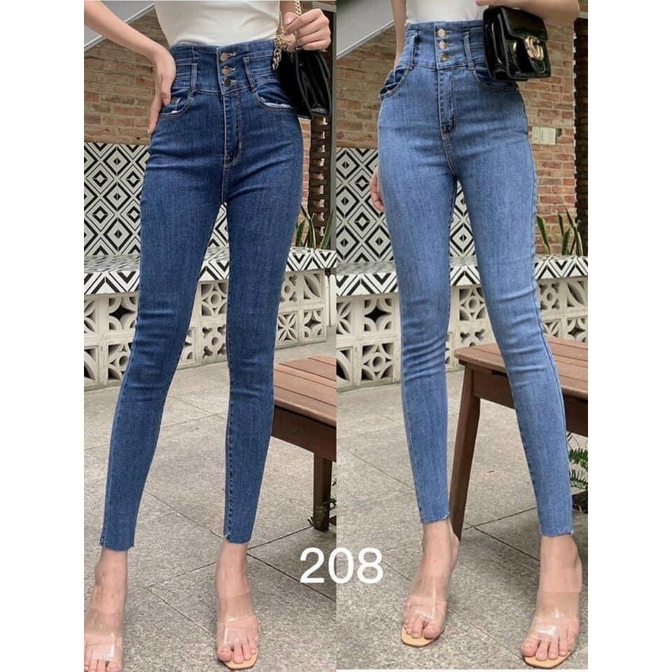 Quần jeans thời trang cao cấp nữ King168 , quần jean lưng cao thời trang nữ W70