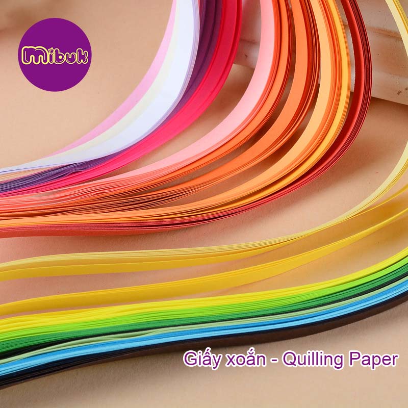 Giấy xoắn Quiling Paper 33 màu rộng 3mm, 5mm, 10mm Art Wood Card & Gifts