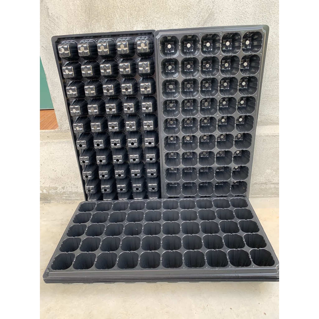 5 KHAY ƯƠM 50 LỖ NÔNG ĐẾ VUÔNG ( BẠT CHỐNG CỎ, LƯỚI CHỐNG NẮNG, DỊCH TRUYỀN CHO CÂY...)