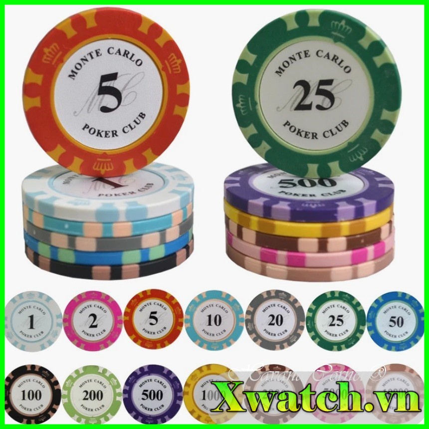 Chip National , Phỉnh Poker lẻ Chips Poker cao cấp nhiều mệnh giá