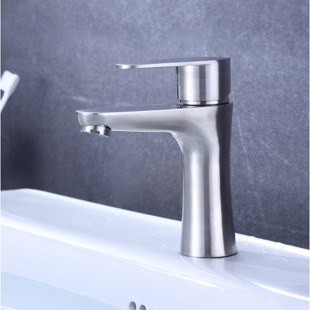 Vòi nước INOX 304 cho lavabo, vòi nước bồn rửa mặt 2 chế độ nóng lạnh S0203