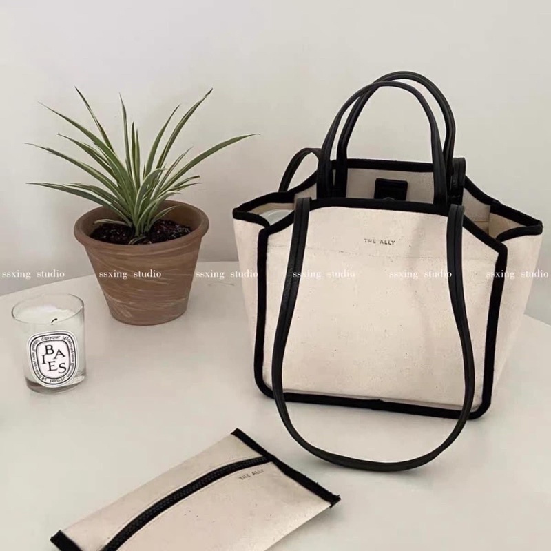 Túi bỉm sữa The Ally canvas, túi canvas đựng đồ du lịch bỉm sữa