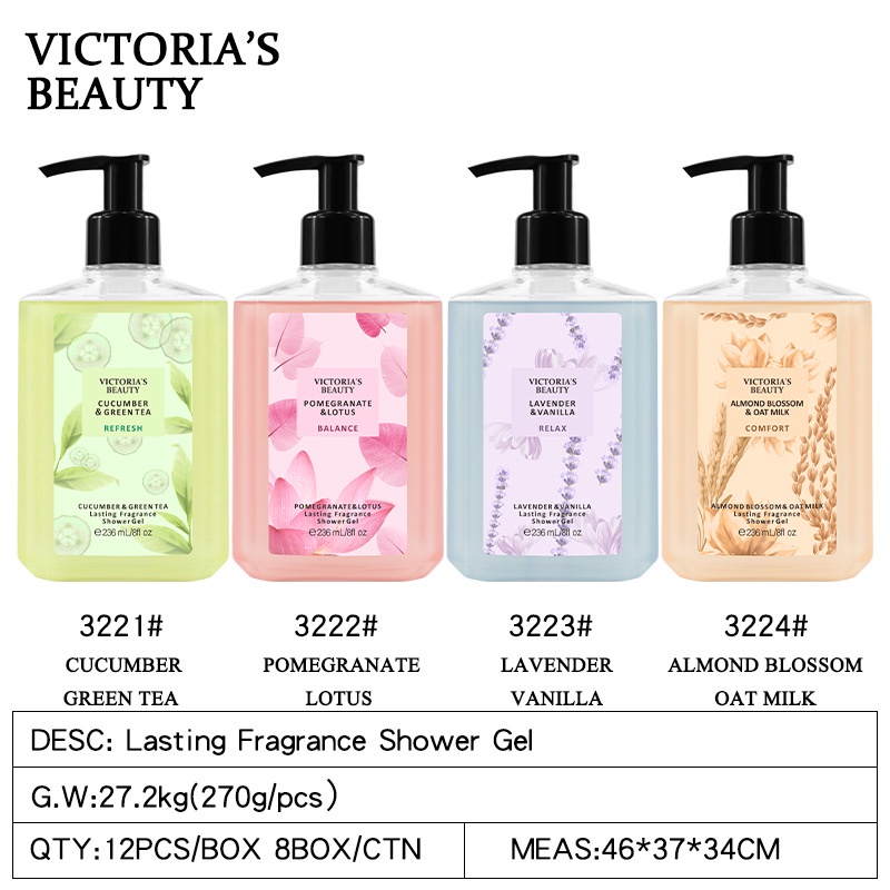 Sữa Tắm Nước Hoa Dưỡng Ẩm Sâu VICTORIA 236ml