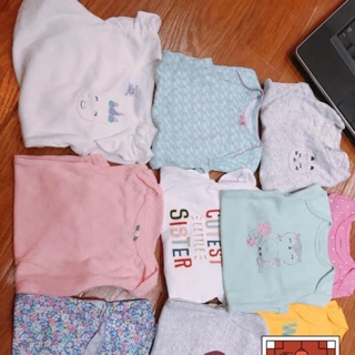 [Sale] combo 3 body chip+ 2 body vớ dài tay cho bé hàng carter