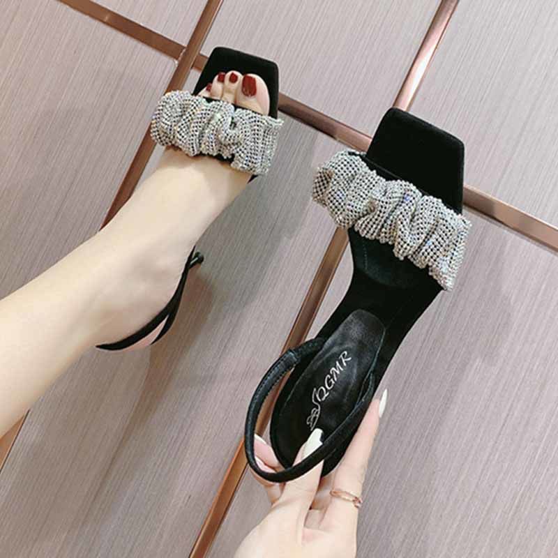 Sandal cao gót nhún đá siêu hot