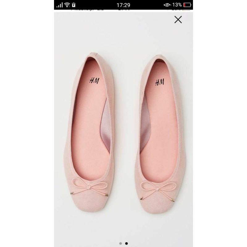 Giày búp bê nơ HM auth