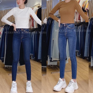 QUẦN JEAN SKINNY NỮ DÁNG LƯNG CAO FORM ĐẸP TÔN DÁNG