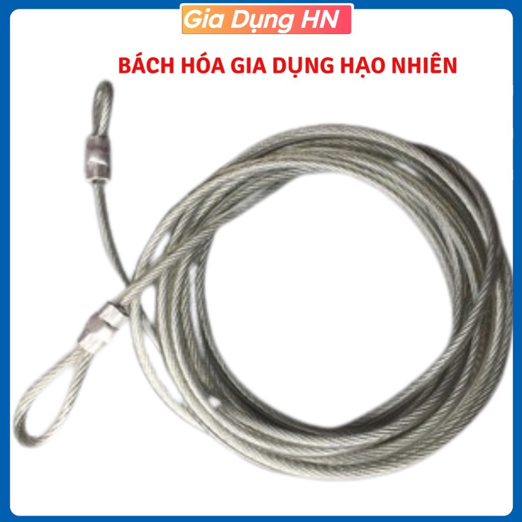 DÂY CÁP KHÓA XE BỌC NHỰA 60cm, 80cm, 1,2,3M , 5M , 8M , 10M PHI 10mm nhé