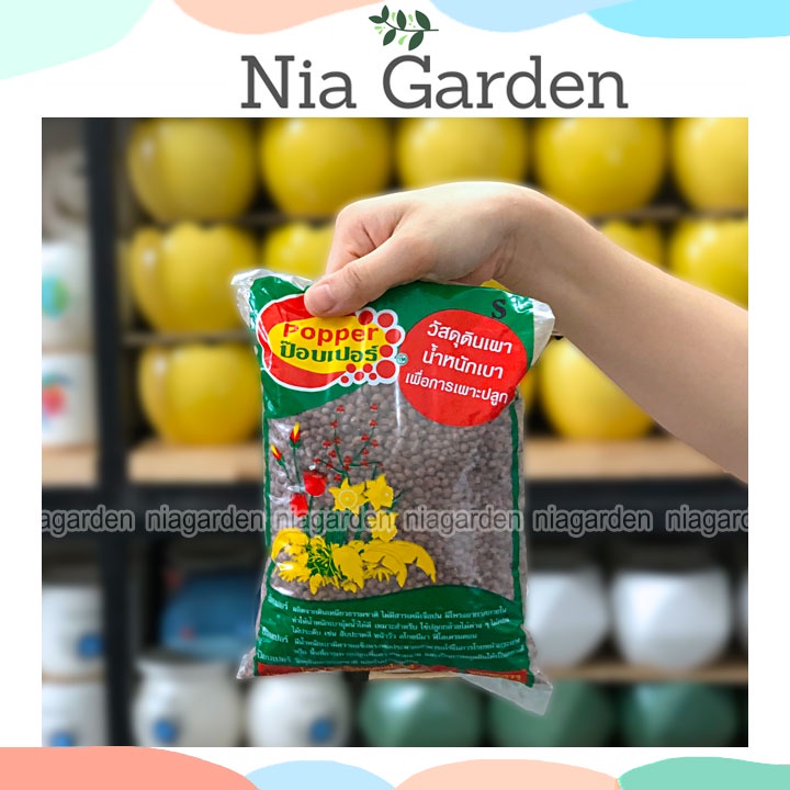 Viên đất nung hạt Popper Thái Lan size S M lót chậu cây Nia Garden N6
