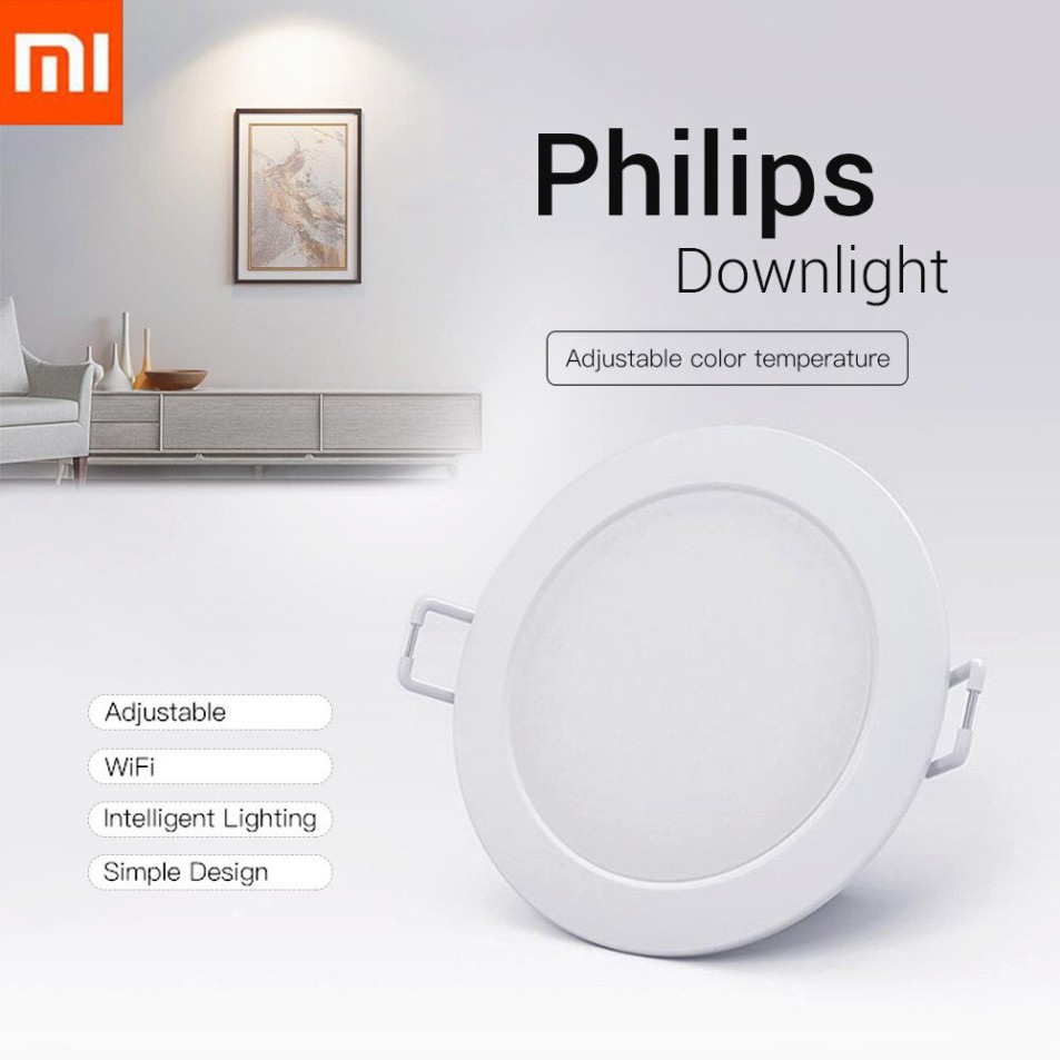 Đèn LED Downlight âm trần nhà thông minh Xiaomi Philips Smart Home điều khiển từ xa cho nhà thông minh giá rẻ có APP