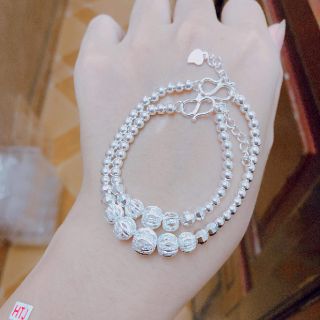Lắc tay bạc ta bi phay mẹ và bé