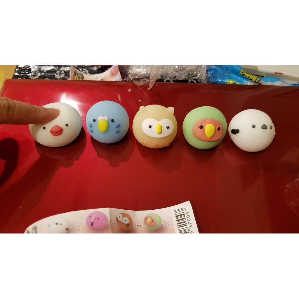 [4cm] Mô hình Squishy Mochi Manju động vật kèm đĩa