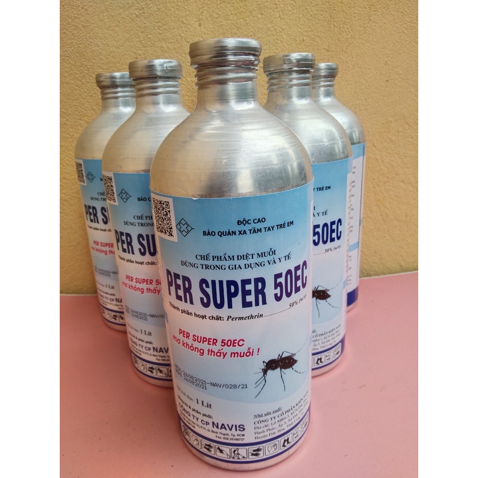 thuốc phun muỗi per super 50EC chai nhôm 1 lít
