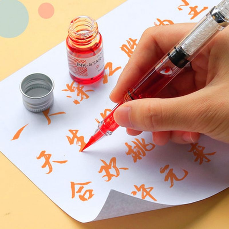 Bút lông mềm trong suốt có thể bơm mực tiện dụng