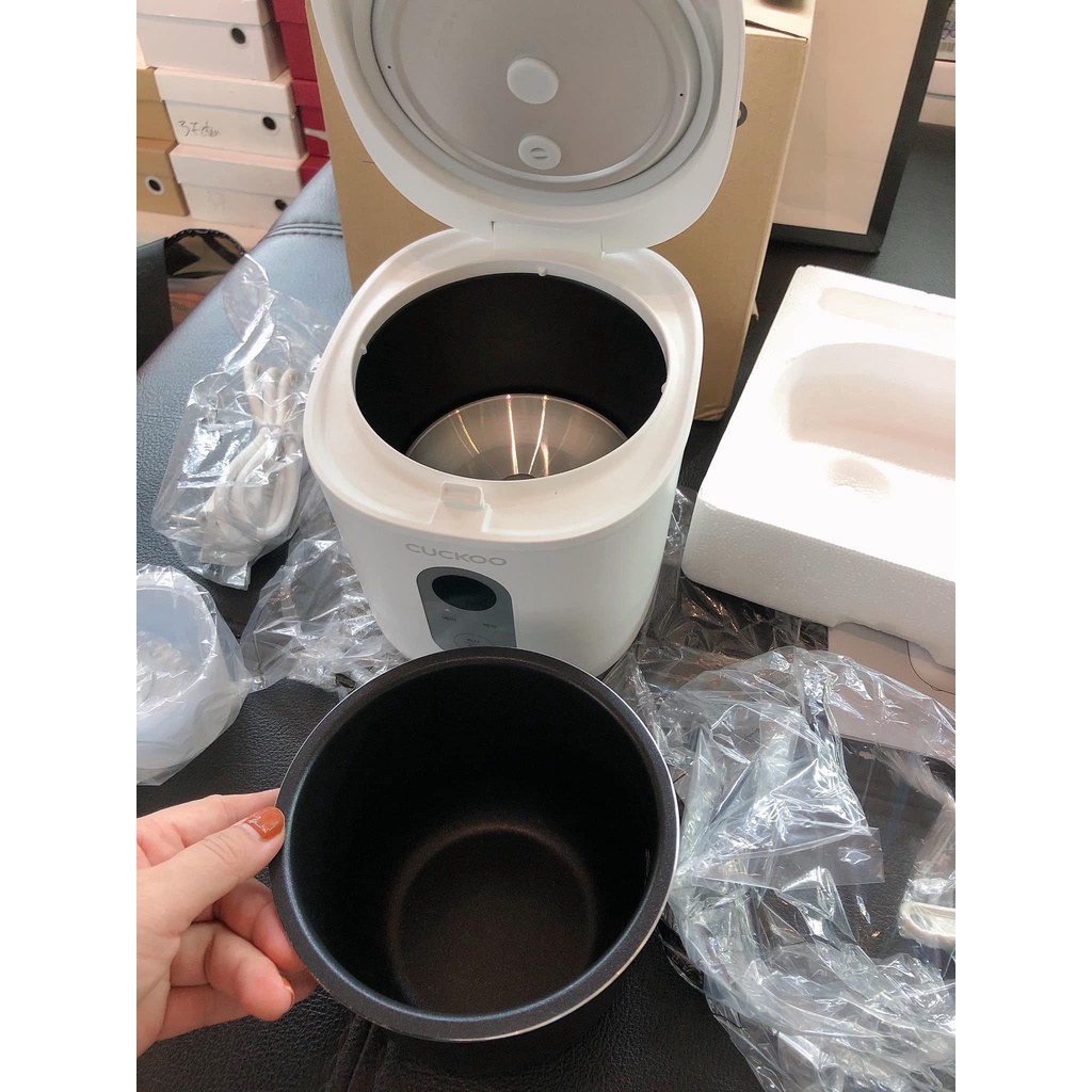 Nồi Cơm Cuckoo Marshmallow CR-0255MW 0.36lít Nồi Cơm Mini Dùng Cho 2 Người Ăn Hàng Nội Địa Hàn Quốc