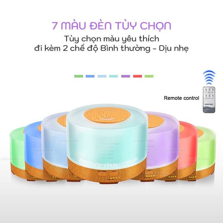 Máy Xông Tinh Dầu Tích Hợp Loa Bluetooth Nghe Nhạc Tiện Lợi, Remote Điều Khiển Từ Xa, Đèn Led 7 Màu