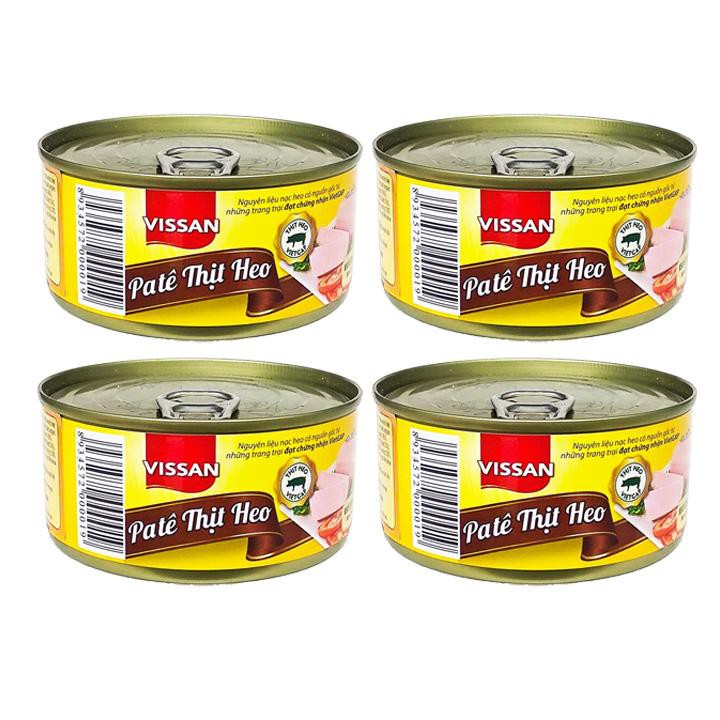 Combo 4 Pate Thịt Heo Vissan 170g
