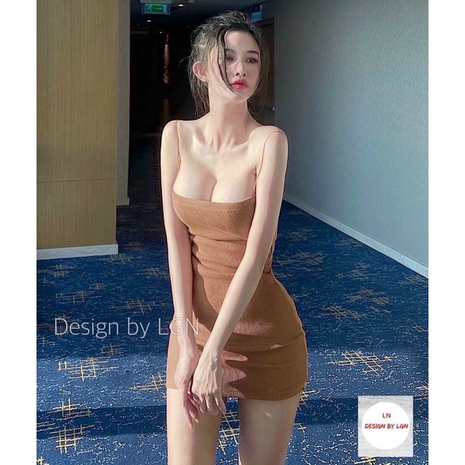 Đầm Body Basic Thun Dệt Gân