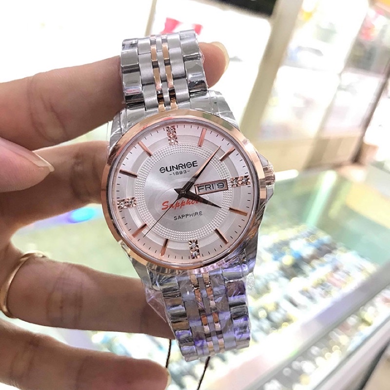 Đồng hồ Nam SUNRISE 1198SAD full hộp, thẻ chính hãng, kính sapphire chống xước