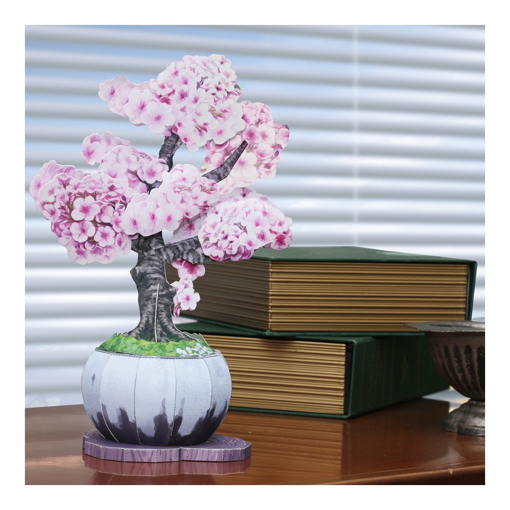 Mô hình giấy cây cảnh Bonsai Anh Đào - Nhật Bản