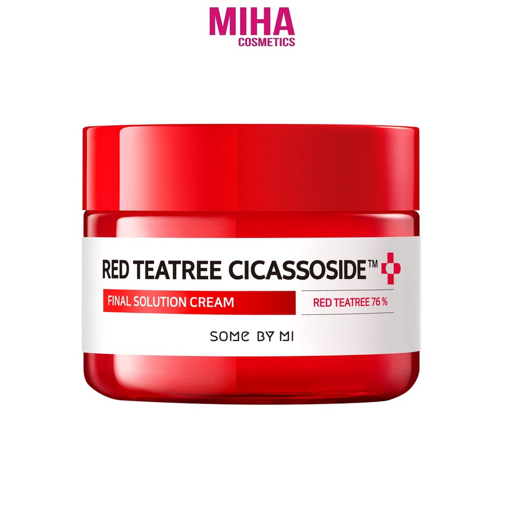 Kem Dưỡng Giảm Mụn Phục Hồi Cho Da Siêu Nhạy Cảm Some By Mi Red Tea Tree Cicassoside Final Solution Cream 60g