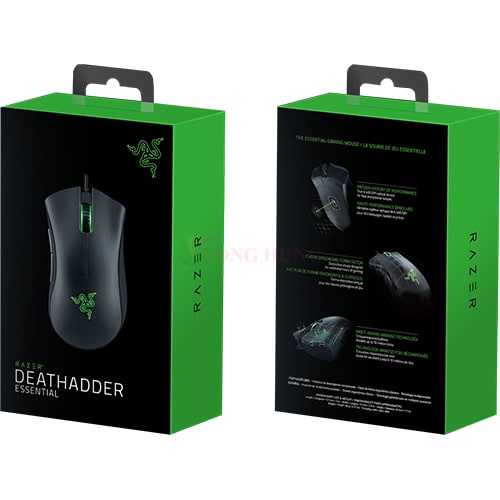 Chuột có dây Gaming Razer DeathAdder Essential - Hàng chính hãng - Thiết kế cong thái học, DPI lên đến 6400