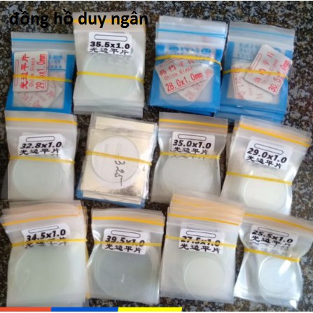 Mặt Kính Đồng Hồ Đủ Size Dầy 1mm từ 170 mm đến 410mm dày 1mm