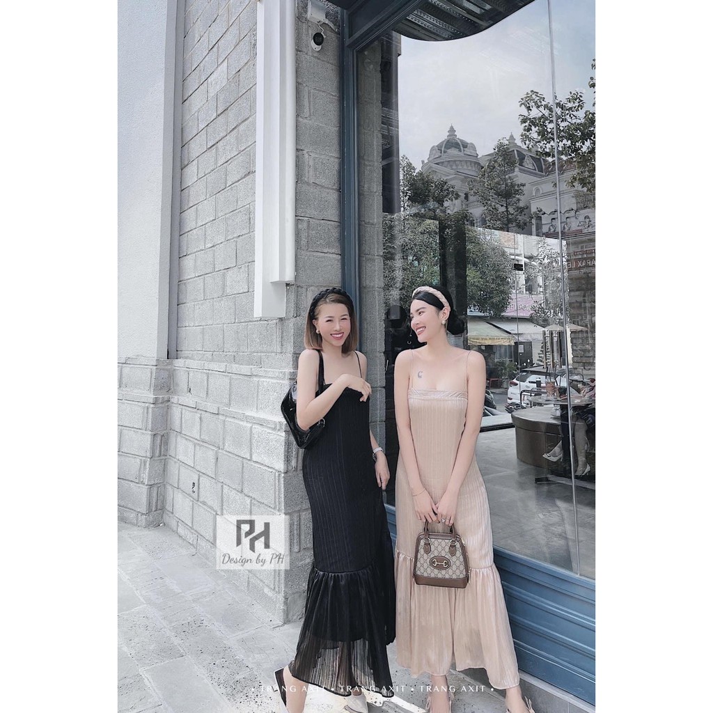 ĐẦM MAXI SUÔNG 2 DÂY FORM DÀI  HÀNG NHẬP  Ꮯɦấȶ Ꮮɨệʊ: thun dập ly+ lót. Có 2 màu. Phom dễ mặc nha mấy chế | BigBuy360 - bigbuy360.vn
