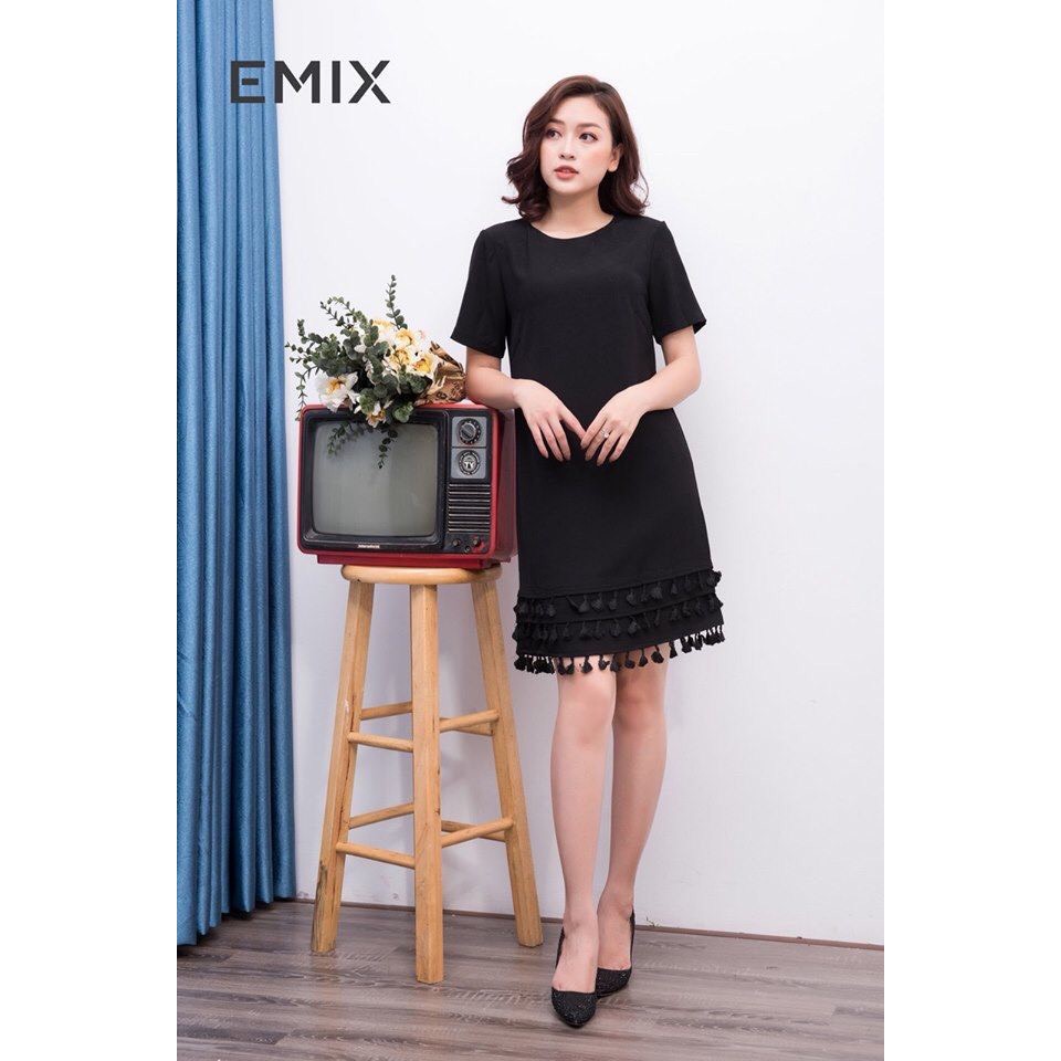 Váy thiết kế suông đen EMIX đẹp lung linh