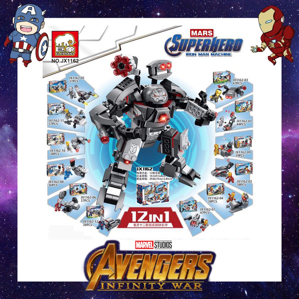 Khối xây dựng Lego People Hero Avengers ELEPHANT JX1162 Minifigures Sử dụng Mã NEWWIHK để giảm giá b
