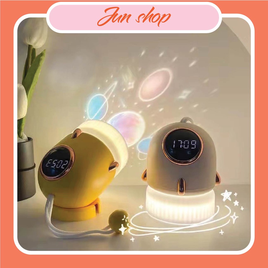 Đèn chiếu sao bầu trời có đồng hồ. để bàn, đèn trang trí để bàn