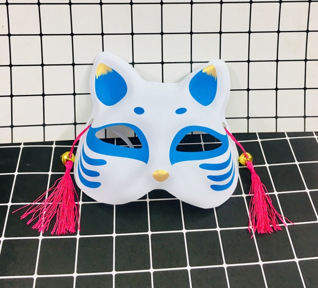 Mặt nạ cáo nửa mặt anime hoá trang cosplay mẫu ngẫu nhiên