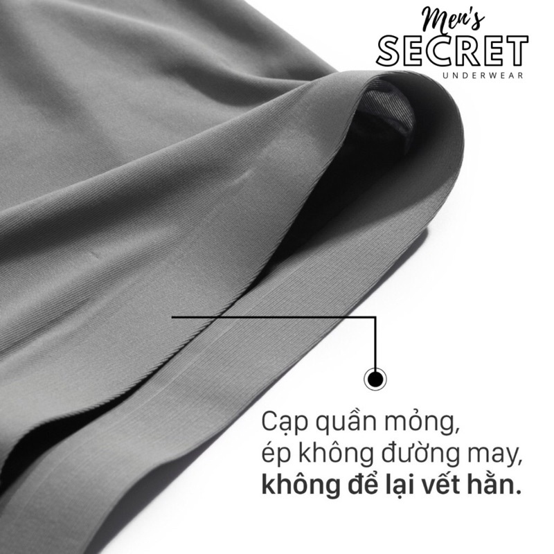 Quần boxer su lạnh không đường may - Sịp đùi nam đúc cao cấp lụa sữa mặc như không măc MEN'S SECRET