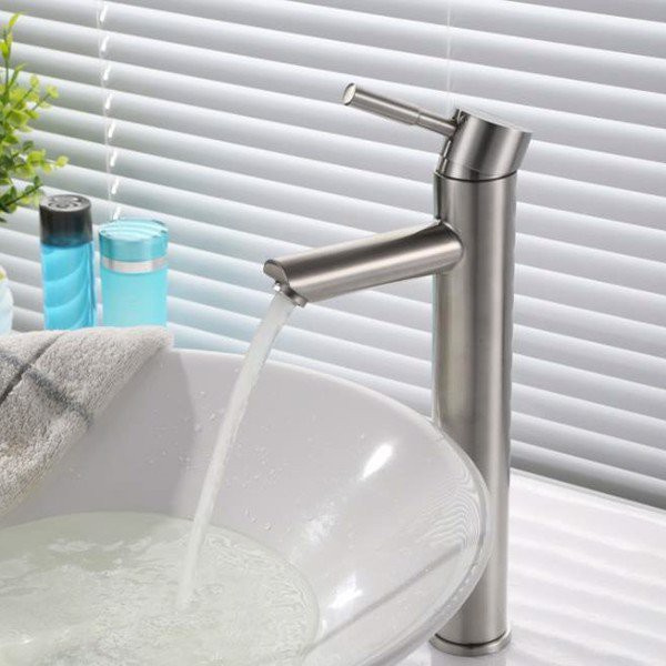 Vòi lavabo STN - 302 (KIỂU TRÒN) nóng lạnh vòi rửa mặt nóng lạnh inox 304 loại 1 cao cấp