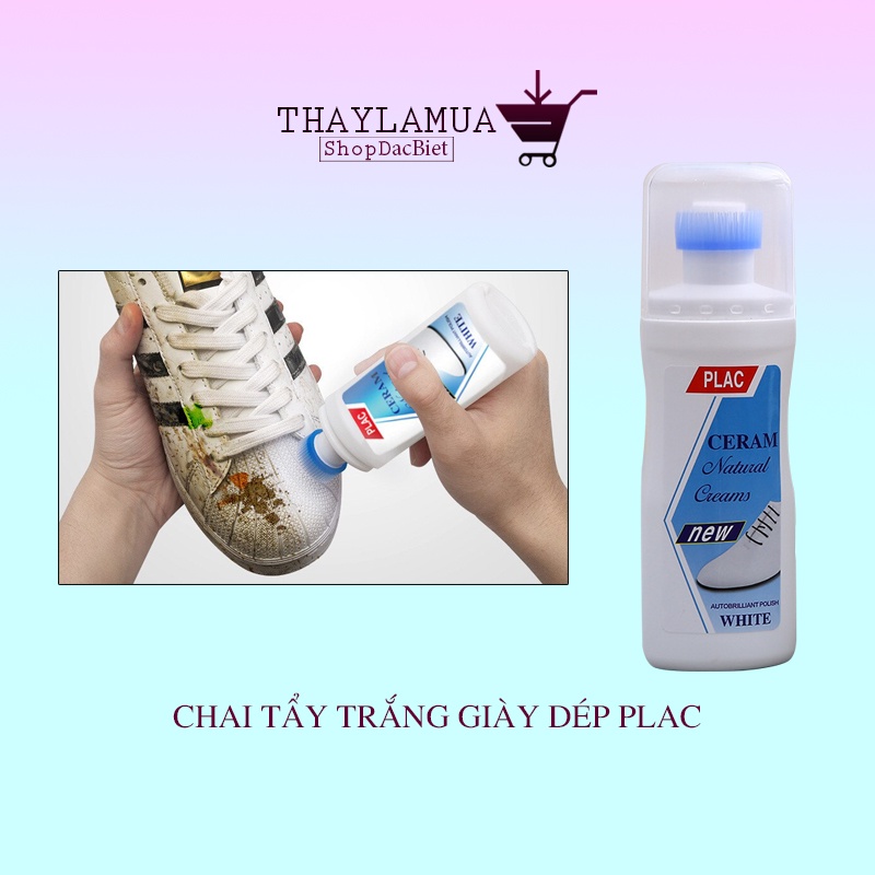 [VIDEO REVIEW] Chai tẩy trắng tất cả các loại giày dép túi xách Plac - Chai tẩy giày đầu bàn chải