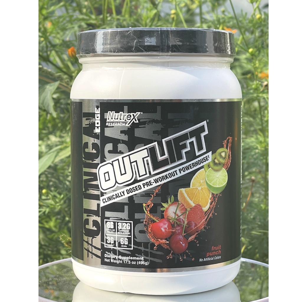 Pre-workout Outlift của Nutrex giúp tăng sức mạnh trước tập hỗ trợ giảm cân đốt mỡ cho GYMER - Phân phối Chính hãng BBT