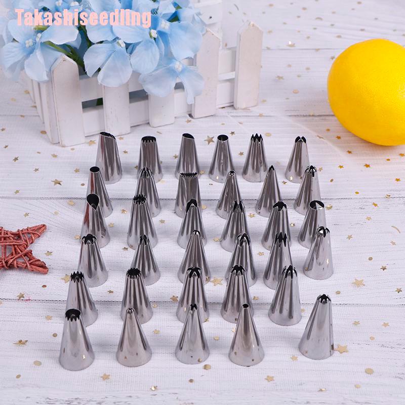 Bộ 24 / 36 / 48 Dụng Cụ Bắt Kem Trang Trí Bánh Bằng Inox Chuyên Dùng