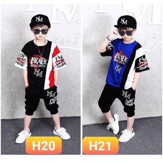 [XẢ KHO]Sét Bồ Bé Trai Cộc Tay Size Nhỡ💝FREESHIP💝Bộ Cộc Tay In Hình Cá Tính Chất Liệu Cotton Cho Bé Trai 10-23kg