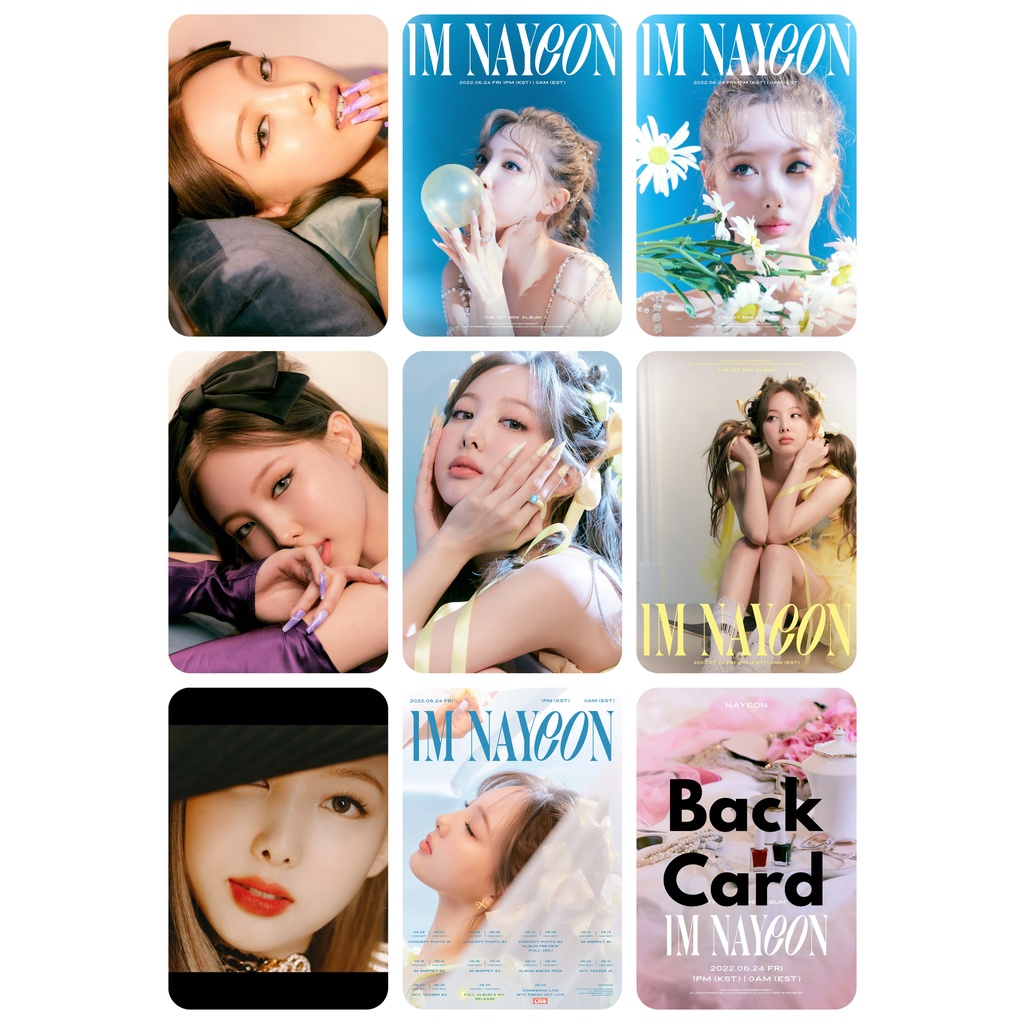 Set 15 card giấy bo góc ảnh thành viên nhóm TWICE - IM NAYEON