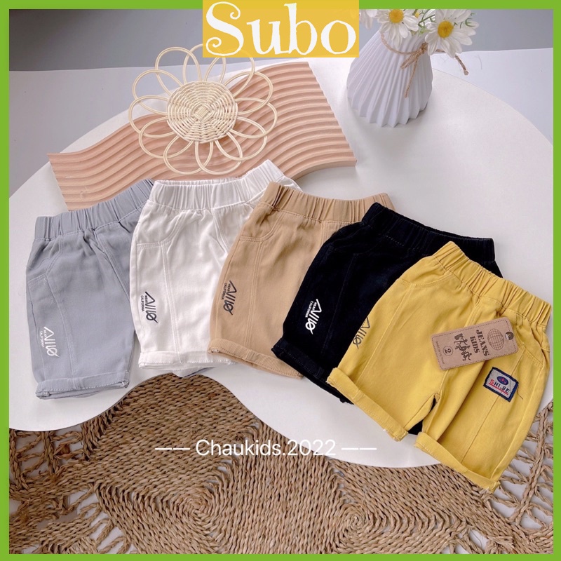 Quần đùi cho bé trai chất kaki mềm nhiều màu sắc_ Quần cho bé từ 8- 18 kg