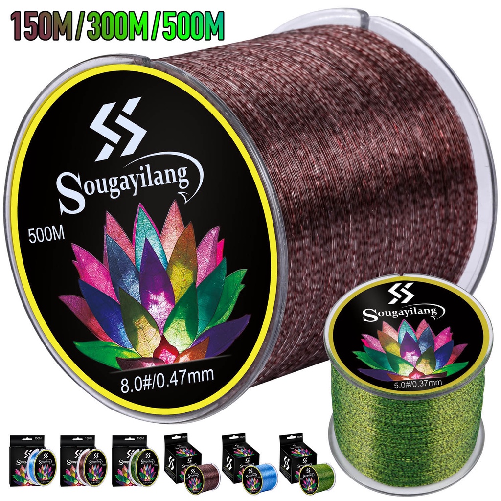 Cuộn dây câu SOUGAYILANG 300m nylon fluorocarbon 3.5-32lb 0.14-0.47mm bền bỉ sử dụng mồi nổi