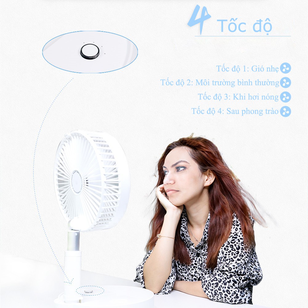 Quạt tích hợp loa không dây Âm nhạc XIAOMI ZOLELE 7200mAh Audio Foldable Fan P10S | BigBuy360 - bigbuy360.vn